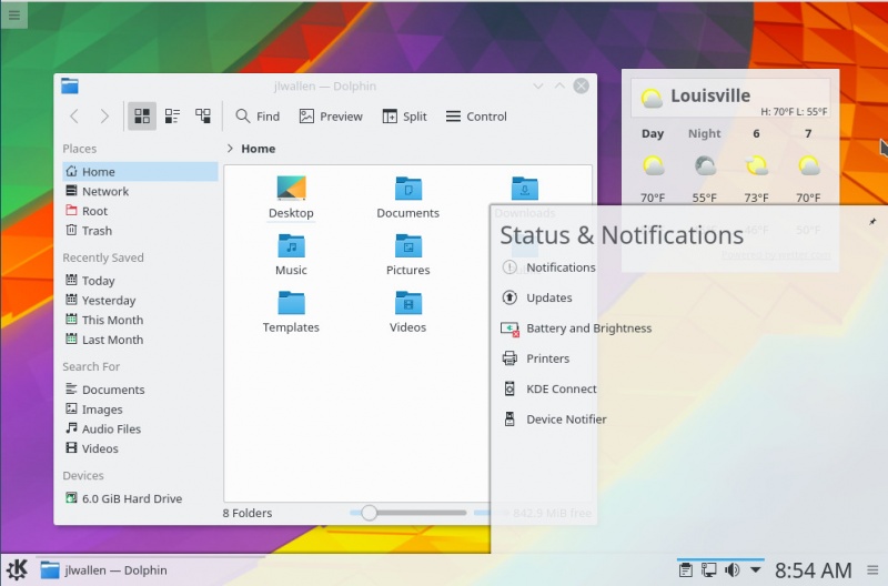 A Preview of KDE neon Desktop